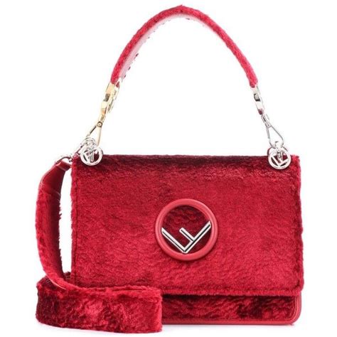 Kan i velvet handbag Fendi Red in Velvet 